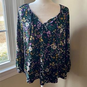 Old Navy Floral Babydoll Large Blouse